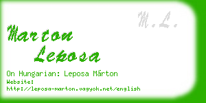 marton leposa business card